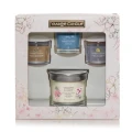 Zestaw Yankee Candle Sakura Blossom Festival tumbler + 3 mini świece, opakowanie
