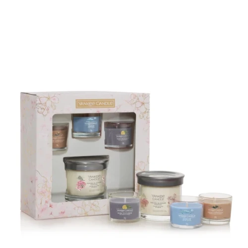 Zestaw Yankee Candle Sakura Blossom Festival tumbler + 3 mini świece