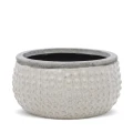 Osłonka ceramiczna 9 x 16,5 x 16,5 cm (beżowa, szare zdobienie)