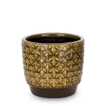 Osłonka kamionkowa 13 x 13,5 x 13,5 cm (złota)