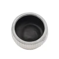 Osłonka ceramiczna 9 x 16,5 x 16,5 cm (beżowa, szare zdobienie)_środek