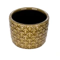 Osłonka kamionkowa 13 x 13,5 x 13,5 cm (złota)_środek