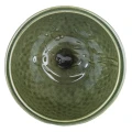 Osłonka kamionkowa Kielich 16 x 15 x 15 cm (zielona, złote zdobienie)_środek