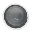 Osłonka ceramiczna 17,5 x 15,5 x 15,5 cm (biała ze srebrnym zdobieniem)_środek