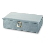 Szkatułka na biżuterię 6 x 19 x 11,5 cm (błękitna)