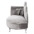 Szkatułka na biżuterię szezlong 17 x 26,5 x 12,5 cm (szara)_bok