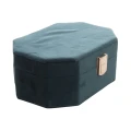 Szkatułka na biżuterię 16,5 x 18 x 13 cm (zielona)_bok