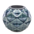 Świecznik ceramiczny 10 x 11,5 x 11,5 cm (granatowy)