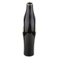 Wazon ceramiczny 30 x 13 x 8 cm (czarny, złote zdobienia)_bok