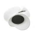 Wazon ceramiczny 26 x 14 x 8,5 cm (biały, srebrne zdobienia)_góra