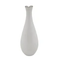 Wazon ceramiczny 30 x 10 x 10 cm (biały ze srebrnymi zdobieniami)_tył