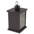 Lampion metalowy LED 31 x 16 x 16 cm (czarny)_bok