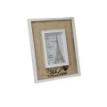 Drewniana ramka na zdjęcia Paris 9 x 13 cm (brązowa, białe ramki)_bok