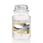 Świeca Yankee Candle Baby Powder, duży słoik (623g)