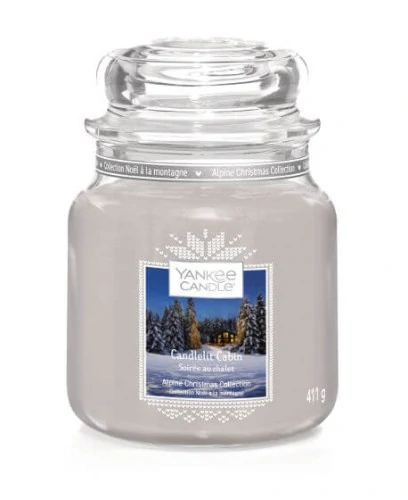 Świeca Yankee Candle Candlelit Cabin średni słoik (411g)