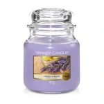 Świeca Yankee Candle Lemon Lavender, średni słoik (411g)