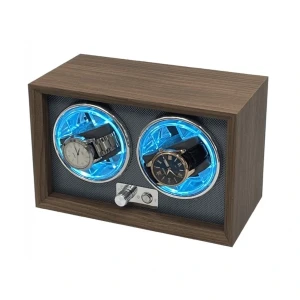 Szkatułka na 2 zegarki Rotomat 15,2 x 23,7 x 12,5 cm (brązowa)