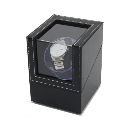 Szkatułka na zegarek Rotomat 16 x 12 x 12,8 cm (czarna)