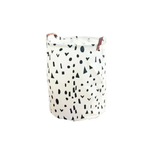 Materiałowy kosz na pranie Figury 45 x 35 x 35 cm (biały)