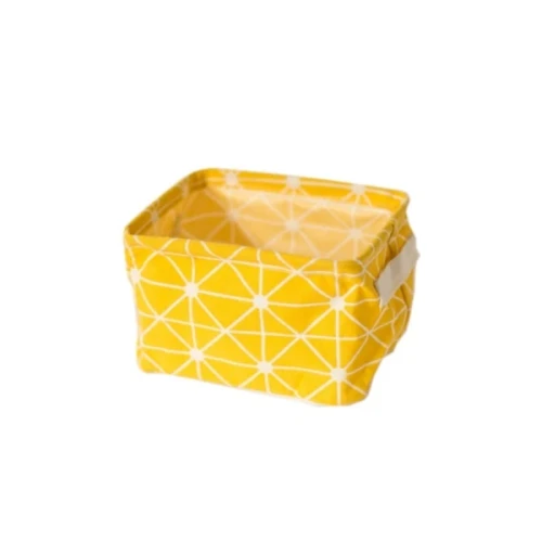 Materiałowy pojemnik Gwiazdy 13 x 17 x 14 cm (żółty)