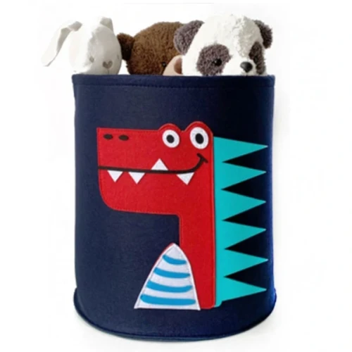 Filcowy pojemnik na zabawki Krokodyl 35 x 35 x 35 cm (granatowy)