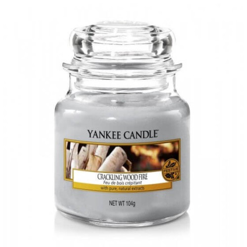 Świeca Yankee Candle Crackling Wood Fire mały słoik (104g)