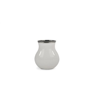 Wazon ceramiczny 20 x 17 x 11 cm (biały)