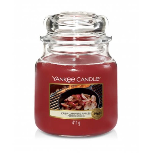 Świeca Yankee Candle Crisp Campfire Apples, średni słoik (411g)