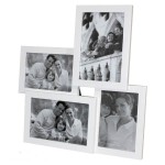Drewniana multirama na 4 zdjęcia 10 x 15cm (biała)
