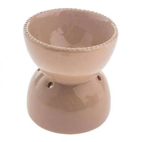 Kominek ceramiczny 10,8 x 11,5 x 10,8 cm (beżowy)