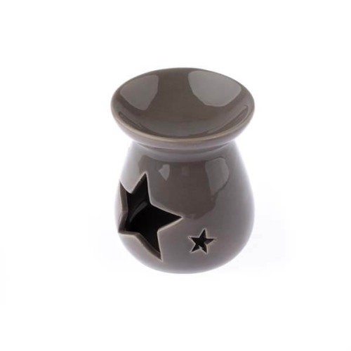 Kominek ceramiczny gwiazdy 9,6 x 11 x 9,6 cm (brązowy)