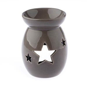 Kominek ceramiczny gwiazdy 9,8 x 14 x 9,8 cm (brązowy)