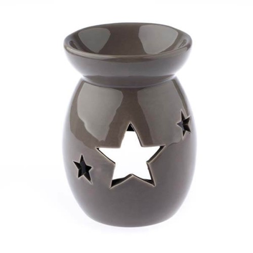 Kominek ceramiczny gwiazdy 9,8 x 14 x 9,8 cm (brązowy)