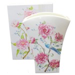 Wazon porcelanowy Kwiaty Polne 20,5 x 15 x 6,5 cm (biały)