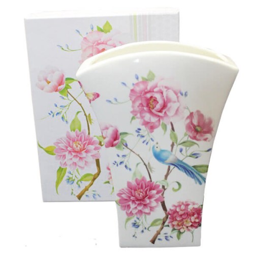 Wazon porcelanowy Kwiaty Polne 20,5 x 15 x 6,5 cm (biały)