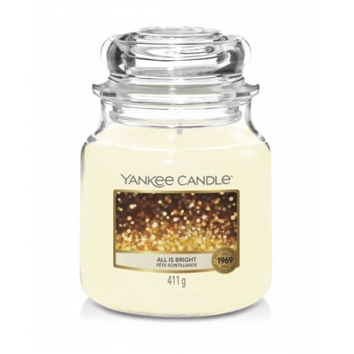 Świeca Yankee Candle All is Bright, średni słoik (411g)