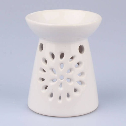 Kominek ceramiczny mozaika 9 x 9 x 11 cm (biały)