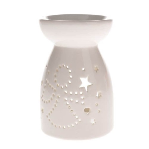 Kominek ceramiczny anioł 9,3 x 9,3 x 14 cm (biały)