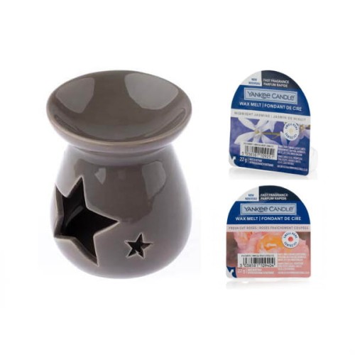 Kominek ceramiczny gwiazdy + 2 woski Yankee Candle