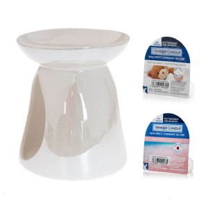 Kominek porcelanowy + 2 woski Yankee Candle