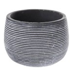 Osłonka betonowa 11 x 15,5 x 15,5 cm (czarna, prążkowana)