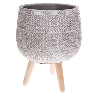 Osłonka betonowa na nóżkach 21 x 16,5 x 16,5 cm (szara)