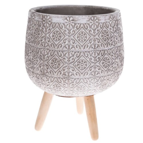 Osłonka betonowa na nóżkach 21 x 16,5 x 16,5 cm (szara)