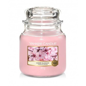 Świeca Yankee Candle Cherry Blossom, średni słoik (411g)