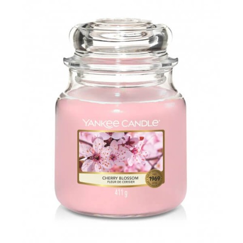 Świeca Yankee Candle Cherry Blossom, średni słoik (411g)