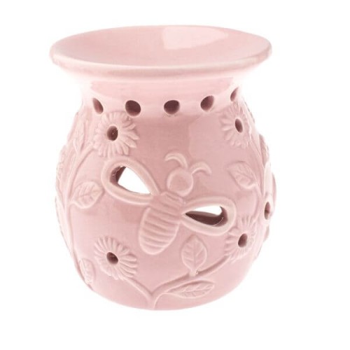 Kominek ceramiczny 11 x 11 x 11 cm (różowy)
