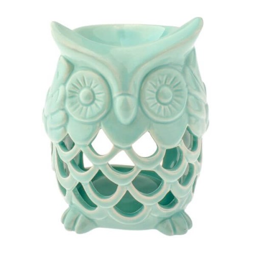 Kominek ceramiczny Sowa 12 x 10 x 9 cm (turkusowy)