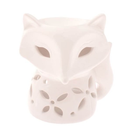 Kominek ceramiczny Lisek 12 x 11 x 10 cm (biały)